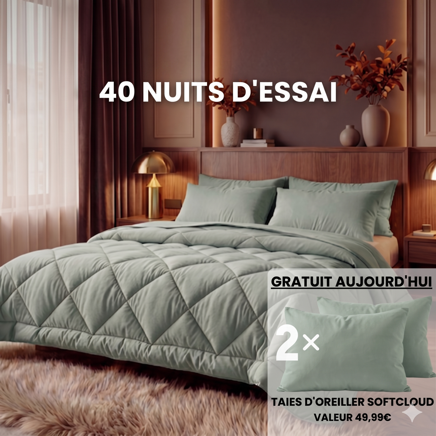 Couette 2 en 1 qui élimine le besoin de draps